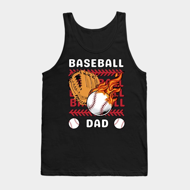 My Favorite Baseball Player Calls Me Dad Gift for Baseball Father daddy Tank Top by BoogieCreates